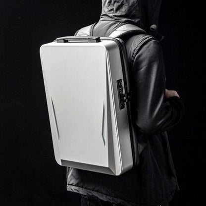 15.6-17.3 Inch Hard Shell Gaming Backpack for Men - Silver