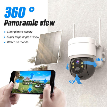 Wireless Solar Camera - 2Mp Hd Ip66 Waterproof - Black