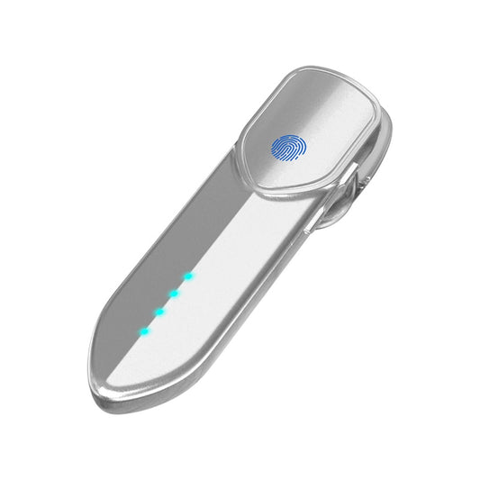 Business Style Bluetooth 5.0 Earphone with Fingerprint Touch - Silver