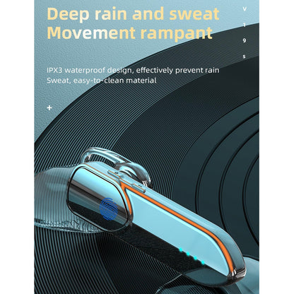 Business Style Bluetooth 5.0 Earphone with Fingerprint Touch - Silver
