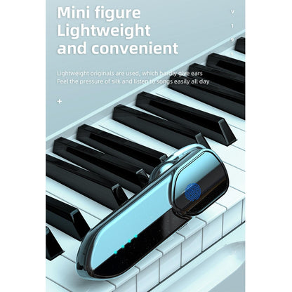 Business Style Bluetooth 5.0 Earphone with Fingerprint Touch - Silver