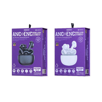 Wireless Dual Noise-cancelling Bluetooth Earphones for Music and Calls - Black