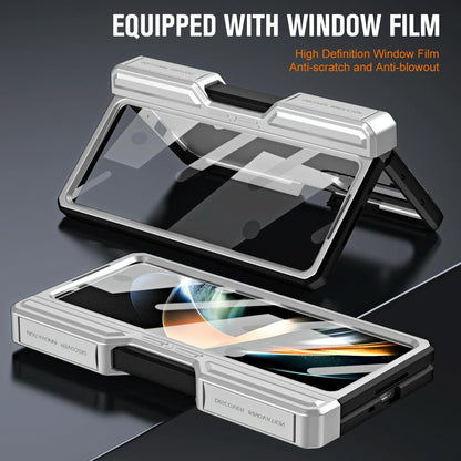 For Samsung Galaxy Z Fold4 5G Shockproof Tpu Pc Case With Pen - Gold