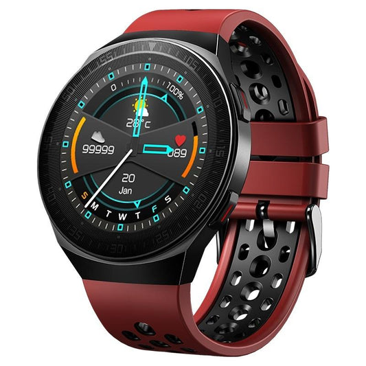 1.28 Inch Ip67 Waterproof Smart Watch With Bluetooth Call Sleep & Heart Rate Monitoring - Red