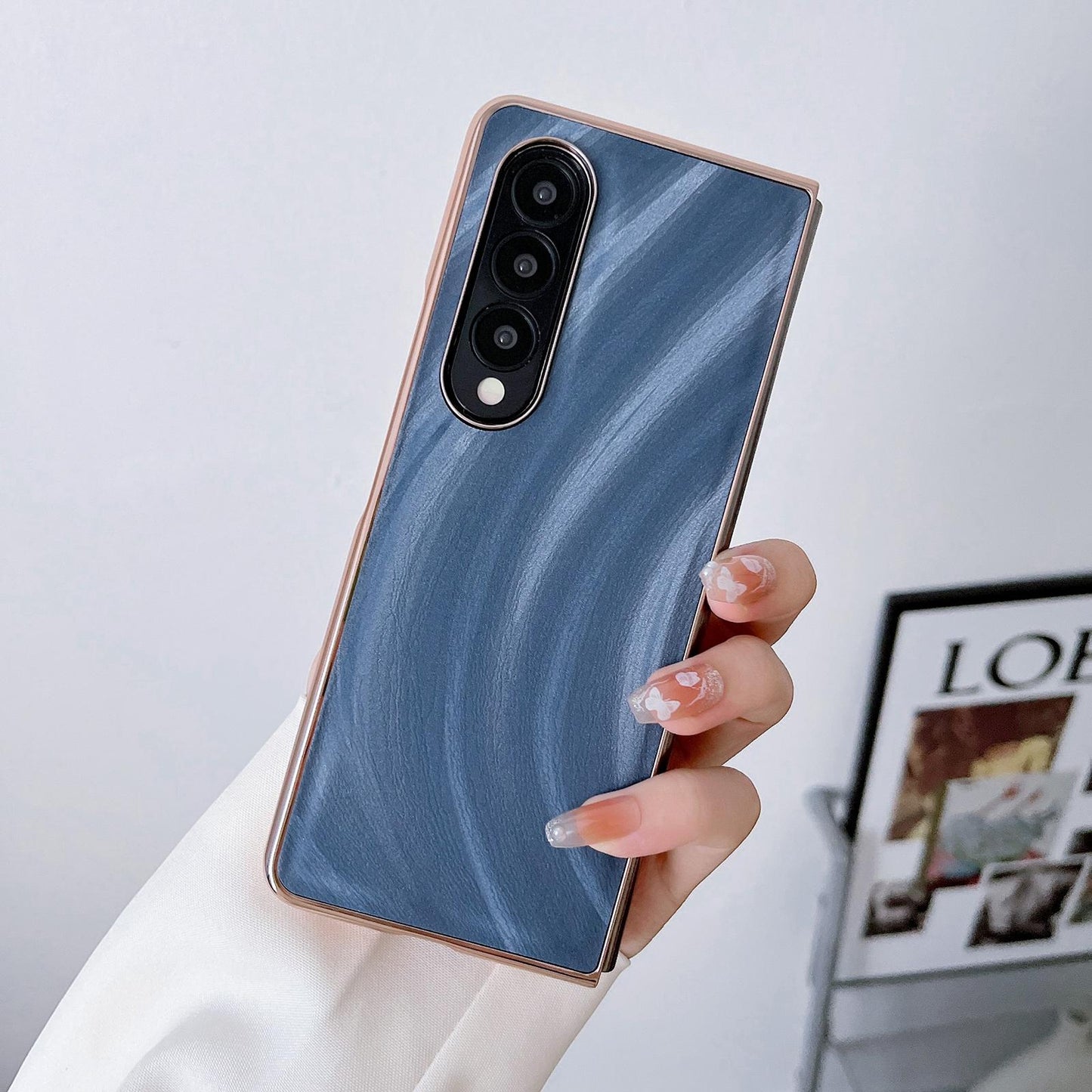 For Samsung Galaxy Z Fold4 5G Nano Electroplating Case - Green Grass