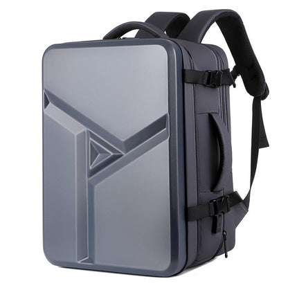 Waterproof Expandable Hard Shell Backpack with Usb Charging - Large Capacity Black - 161 Black