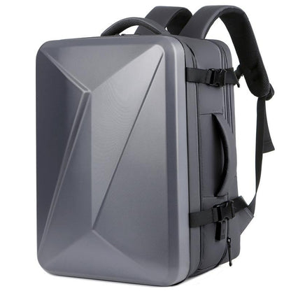 Waterproof Expandable Hard Shell Backpack with Usb Charging - Large Capacity Black - 161 Black