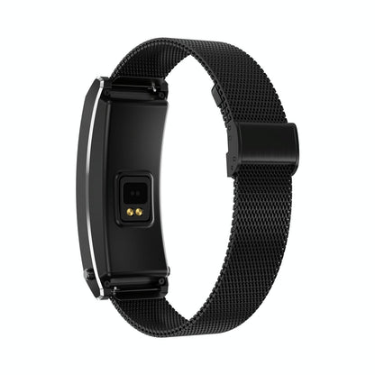 Smart Health Monitoring Bracelet With Bt Call And Leather Strap - Tarnish Milanese Steel Strap