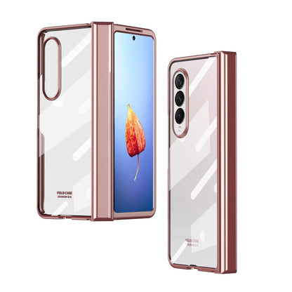 For Samsung Galaxy Z Fold4 5G Samsung Fold 4 Full Body Hinge Case - Electroplated - Silver