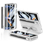 For Samsung Galaxy Z Fold4 5G Foldable Magnetic Flip Case With Holder & Pen Slot - Gkk - Silver