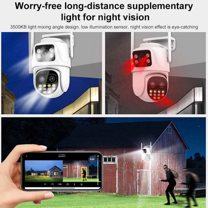 3Mp Wifi Triple Camera With Human Face Recognition & Ai Alarm - Compact Design