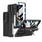 For Samsung Galaxy Z Fold4 5G Magnetic Leather Flip Case With Holder - Carbon Fiber