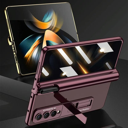 For Samsung Galaxy Z Fold4 5G Magnetic Privacy Case - Foldable - Silver