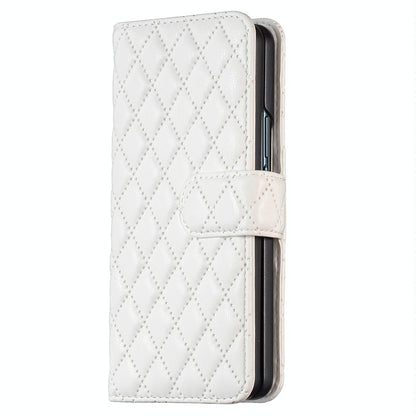For Samsung Galaxy Z Fold4 5G Diamond Lattice Flip Wallet Case - Green