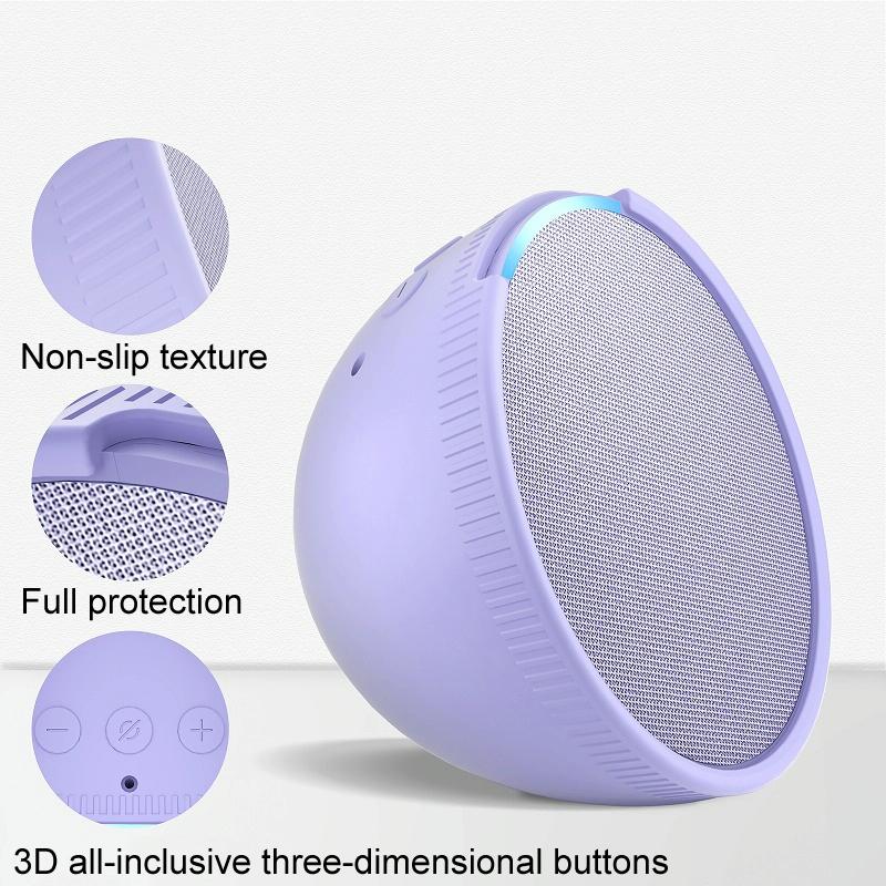 Protective Cover for Amazon Echo Pop Smart Speaker - Drop-proof and All-inclusive - White