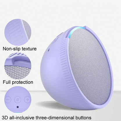 Protective Cover for Amazon Echo Pop Smart Speaker - Drop-proof and All-inclusive - White