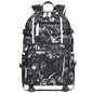 Student Waterproof Printed Backpack - Black Skin