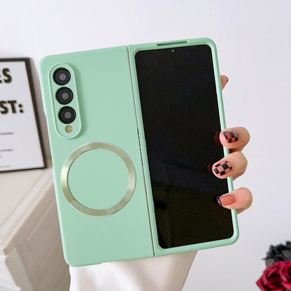 For Samsung Galaxy Z Fold4 5G Magnetic Skin Case - Magsafe - Mint Green