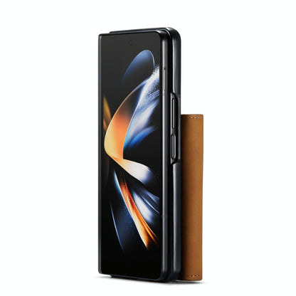 For Samsung Galaxy Z Fold4 5G Wallet Case - 3 Fold Multi Card Holder - Black