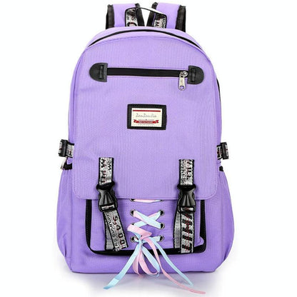Anti-theft Usb Backpack for Sports and Leisure - Pink
