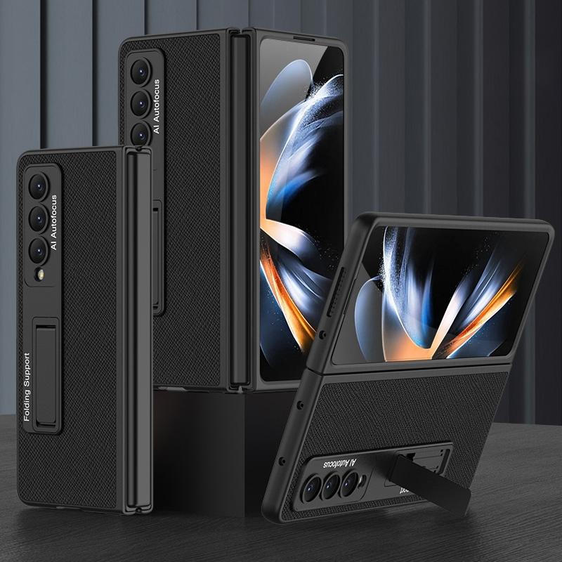 For Samsung Galaxy Z Fold4 5G Leather Case With Stand - Ultra Thin - Forest Green