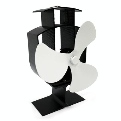High-temp Metal Heat-powered Stove Fan - 3 Blades - Gold