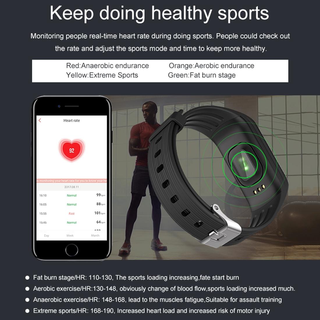Waterproof Oled Fitness Tracker - Ip67 - Red
