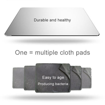 Double Sided Non Slip Aluminum Mouse Pad L Size - Silver