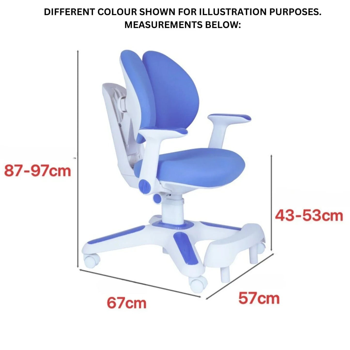 2x Ergonomic Children Kids Study Chairs Height Adjustable - Pink - Mekamart Australia