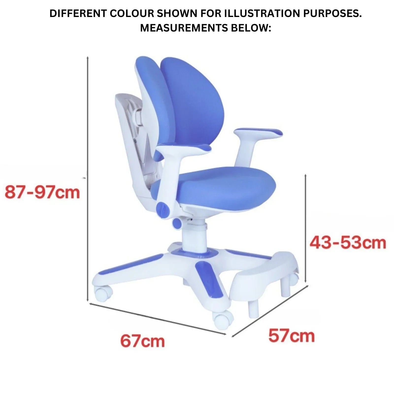 2x Ergonomic Children Kids Study Chairs Height Adjustable - Pink - Mekamart Australia