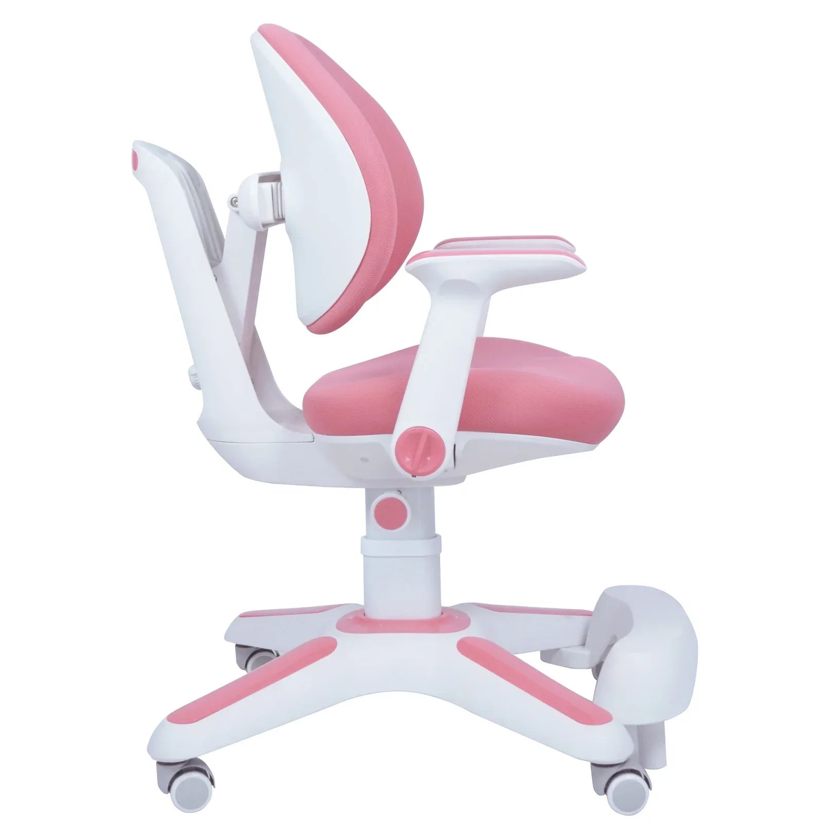 2x Ergonomic Children Kids Study Chairs Height Adjustable - Pink - Mekamart Australia
