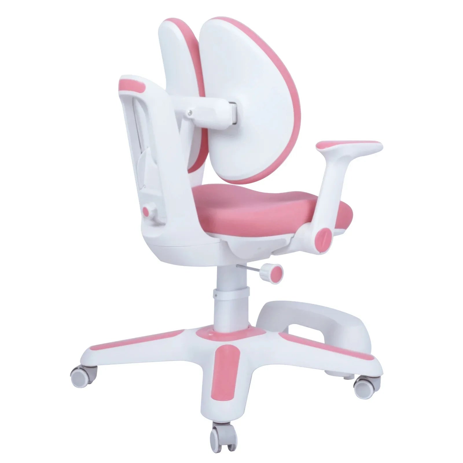 2x Ergonomic Children Kids Study Chairs Height Adjustable - Pink - Mekamart Australia