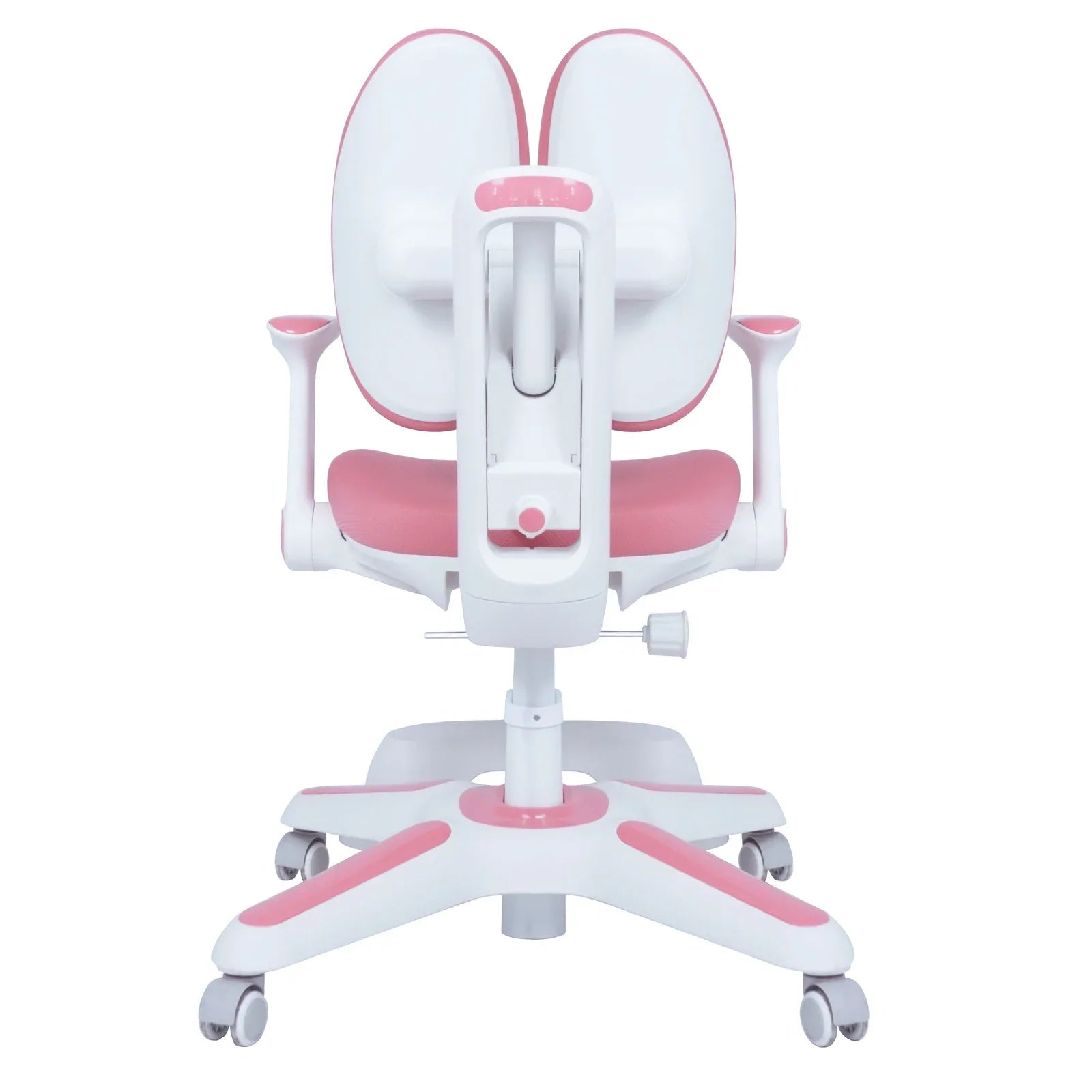 2x Ergonomic Children Kids Study Chairs Height Adjustable - Pink - Mekamart Australia