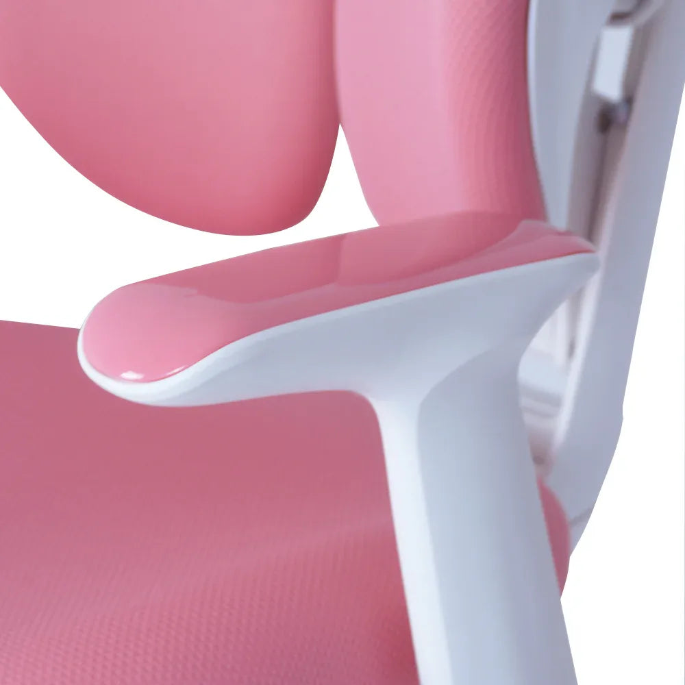 2x Ergonomic Children Kids Study Chairs Height Adjustable - Pink - Mekamart Australia