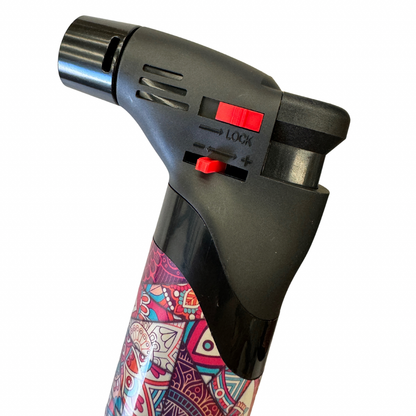 1x Jet Gas Lighter Torch Gun Gas w/ Refillable Butane & Safety Lock - Assorted Colours