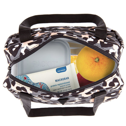 PACKIT Freezable Ice Lunch Bag Tote Food Storage Camping Travel Tiger - Wild Leopard