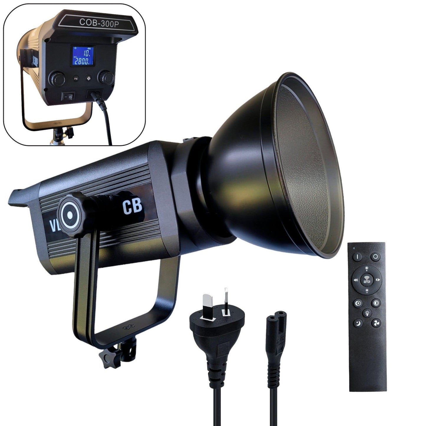 300W COB Video Light LED Ultra Bright VL300 Bi-Color COB 2800-6800K Bowens