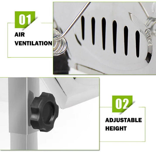 Stainless Steel Portable Outdoor BBQ Barbecue Grill Set Charcoal Kebab Picnic Camping Sets Large - Mekamart Australia