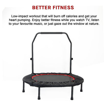 Mini Rebounder Trampoline with Adjustable Handle – Fitness Bounce Trainer