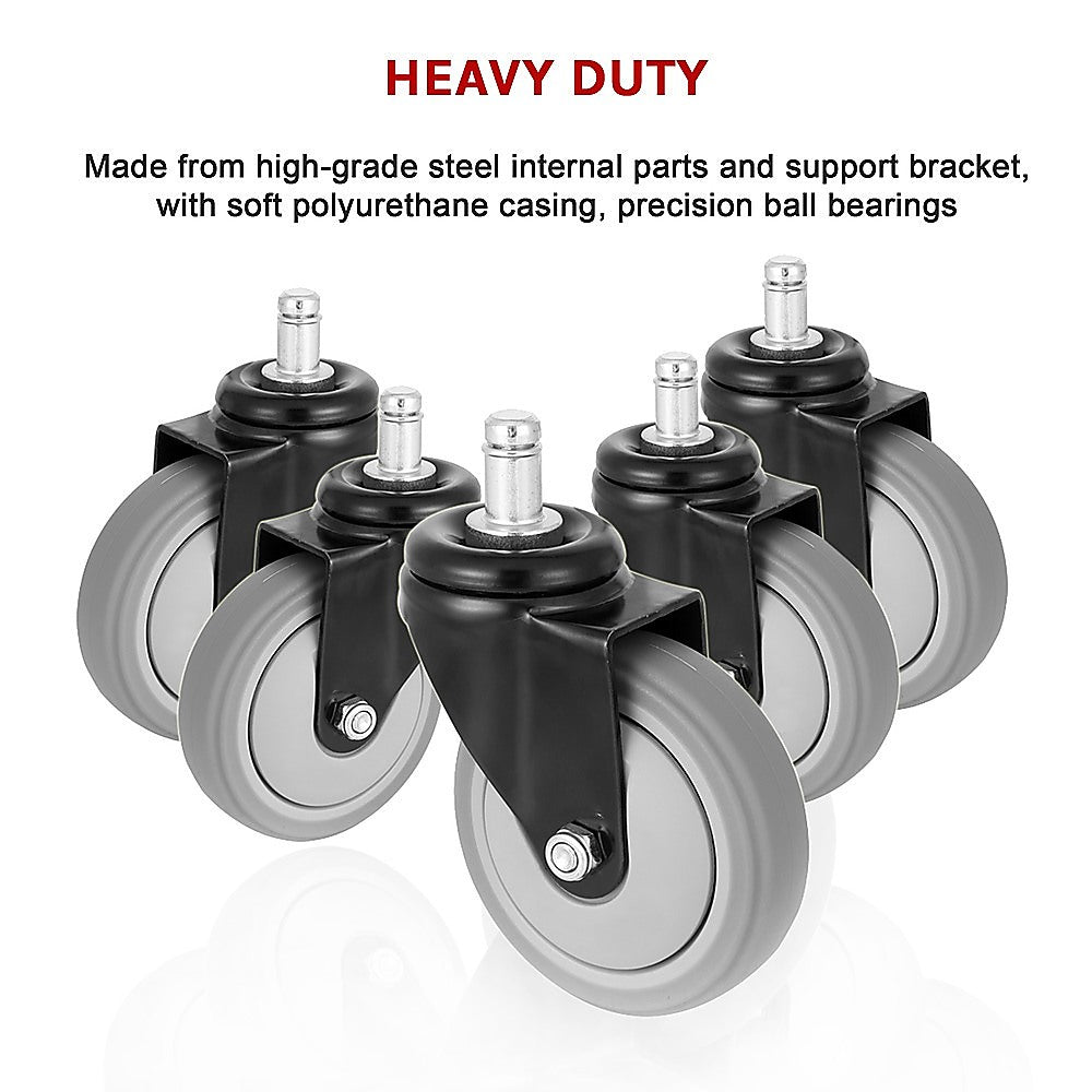 5x Office Chair Caster Wheels Set – Heavy Duty Universal Replacement for All Floors