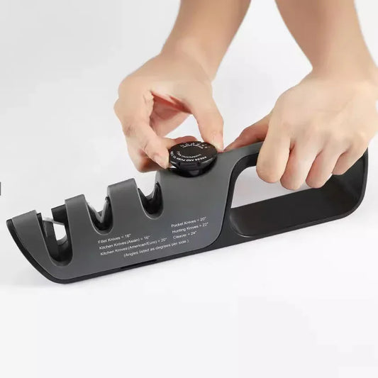 Adjustable Multi-Functional Knife Sharpener with Angle Control for Kitchen Tools, Scissors, and Blades - Mekamart Australia