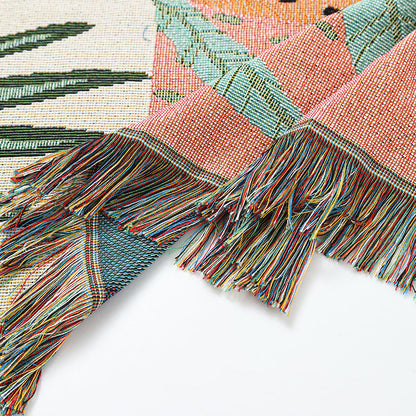 Alice INS-Style Illustrated Line Blanket - Multi-Use Design