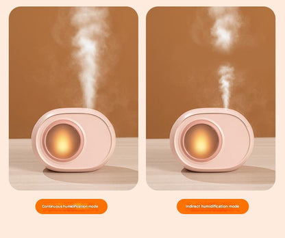 Compact Dual-Nozzle Humidifier with Ambient Light - USB-C Rechargeable, Two Mist Modes(Pink)