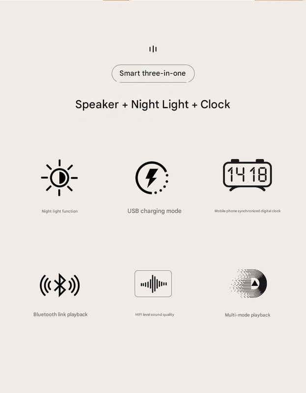 3-in-1 Retro Cloud Alarm Clock with Bluetooth Speaker & Starry Night Light - USB Rechargeable(blue)