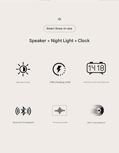 3-in-1 Retro Cloud Alarm Clock with Bluetooth Speaker & Starry Night Light - USB Rechargeable(blue)