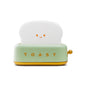 Adorable Toast-Shaped LED Night Light - Dimmable, Timer, USB-C Rechargeable, Long Battery Life(Green)