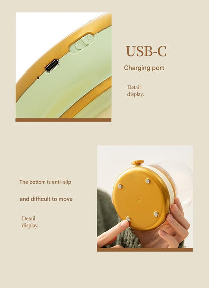 Retro Kerosene Lamp Style LED Night Light - 2 Modes, Dimmable, 15-Min Timer, USB-C Rechargeable(yellow)