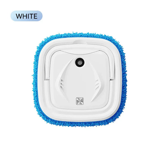 White Smart Robotic Floor Mop with Humidifier Spray - Ultra-Slim Automatic Wet & Dry Floor Cleaner - Mekamart Australia