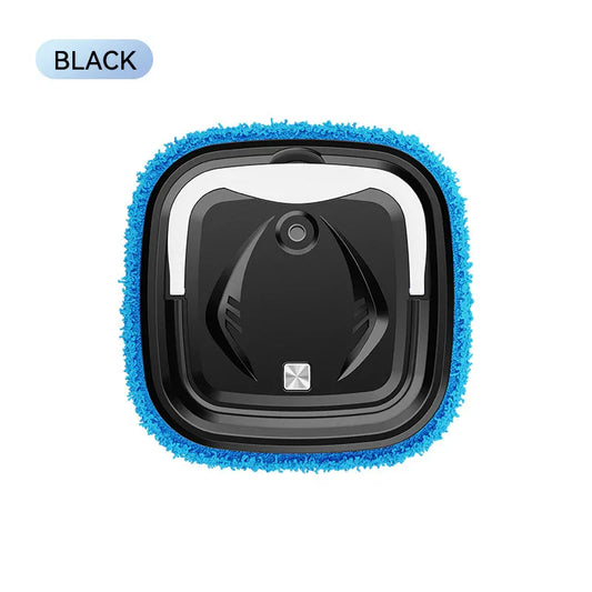 Black Smart Robotic Floor Mop with Humidifier Spray - Ultra-Slim Automatic Wet & Dry Floor Cleaner - Mekamart Australia