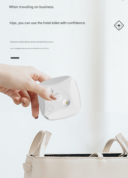 2 Pcs White Automatic UVC Toilet Sanitizer Light - Rechargeable Portable Sterilizer for Bathroom Hygiene